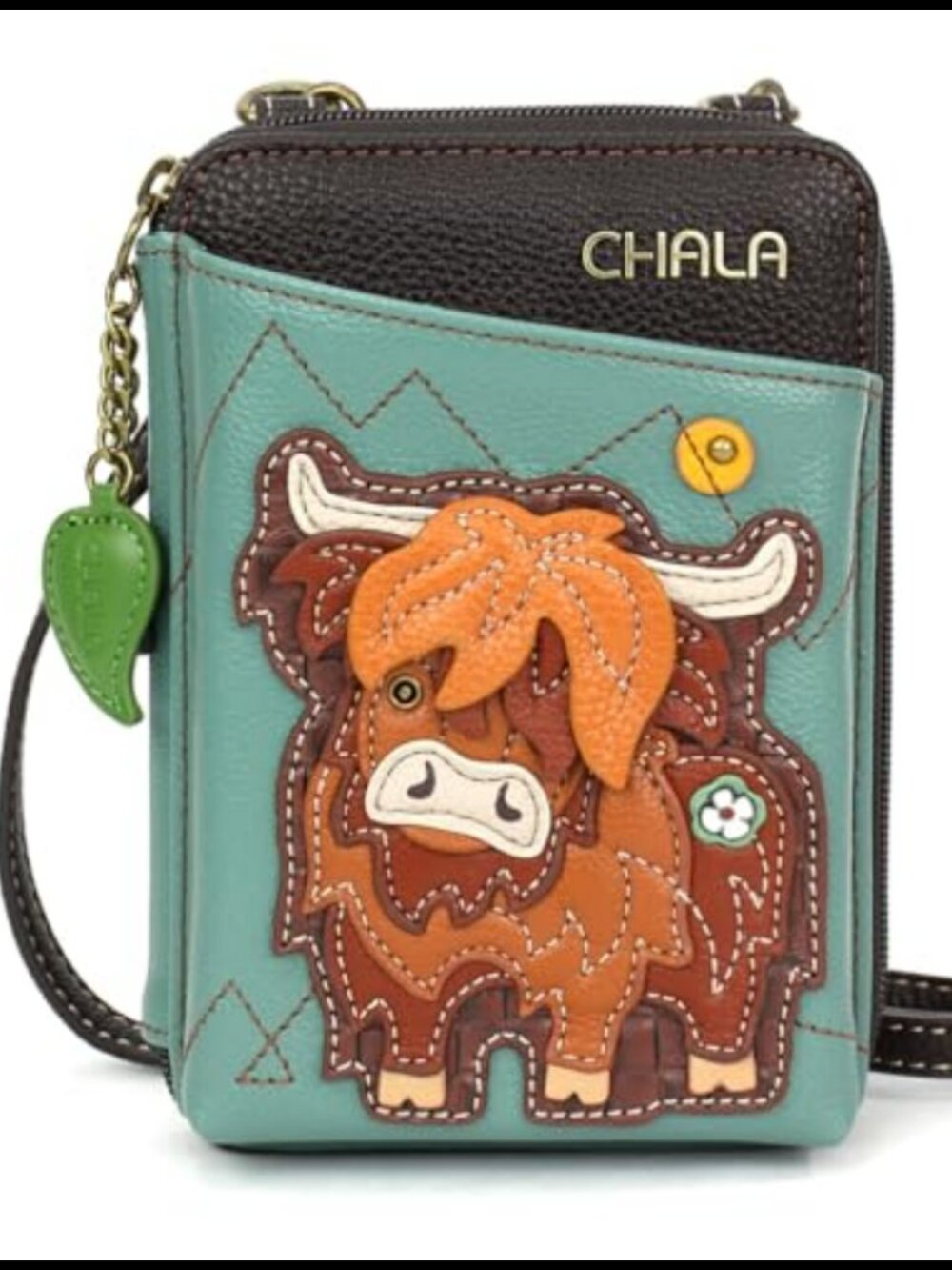 Faux Leather Wallet Crossbody Cell Phone Purse Multicolor Adjustable Strap